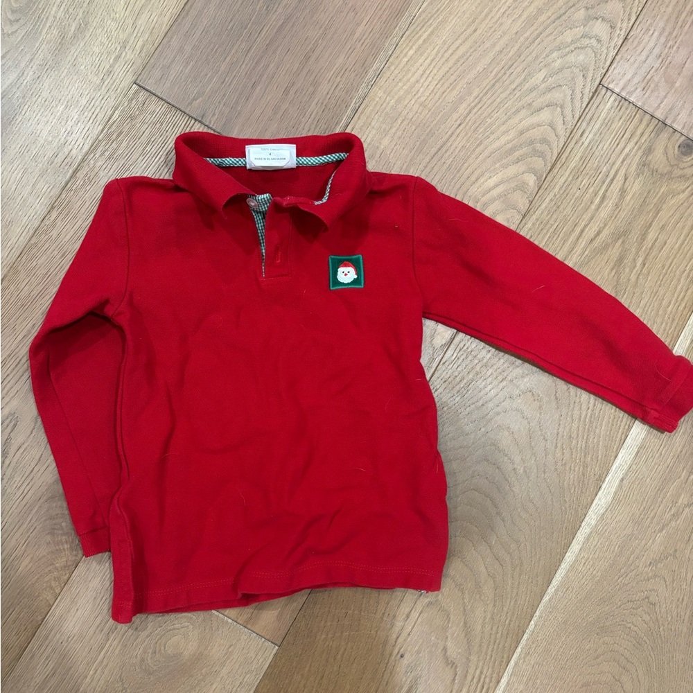 Christmas Red Boys Polo Shirt